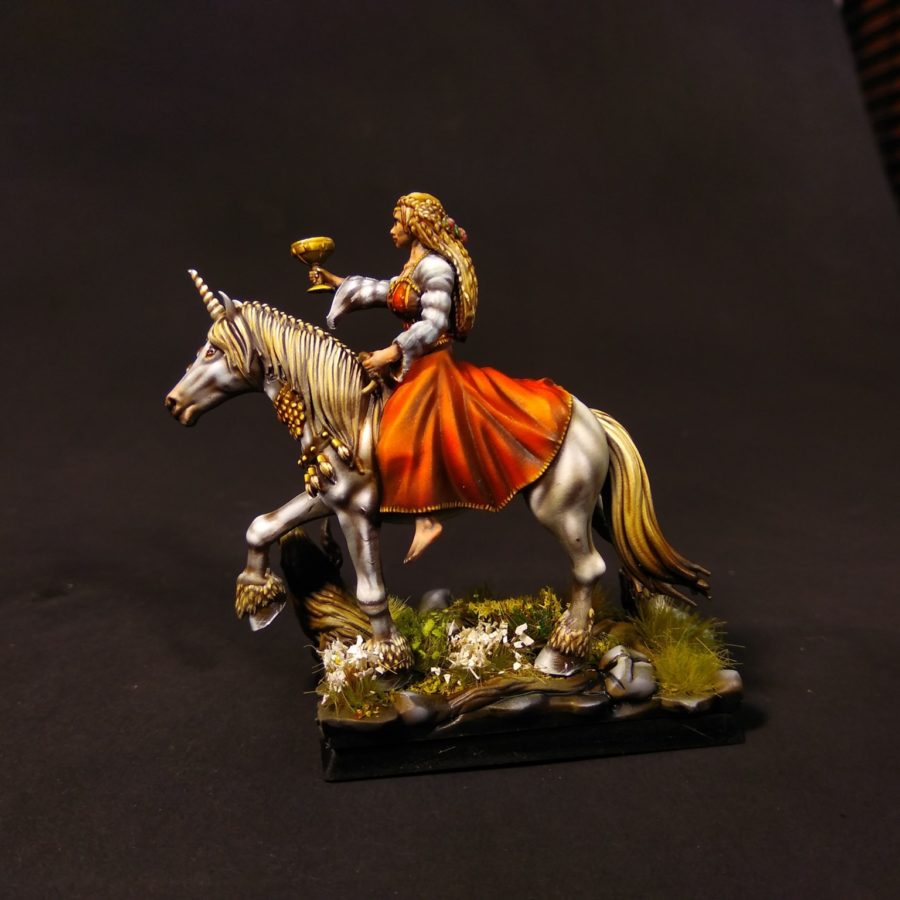 Damsel on Equitan Unicorn - the 9th age/warhammer miniatures