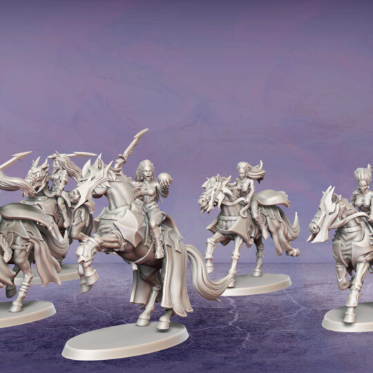 Warlock Acolytes. Miniatures for the Dread Elves army.