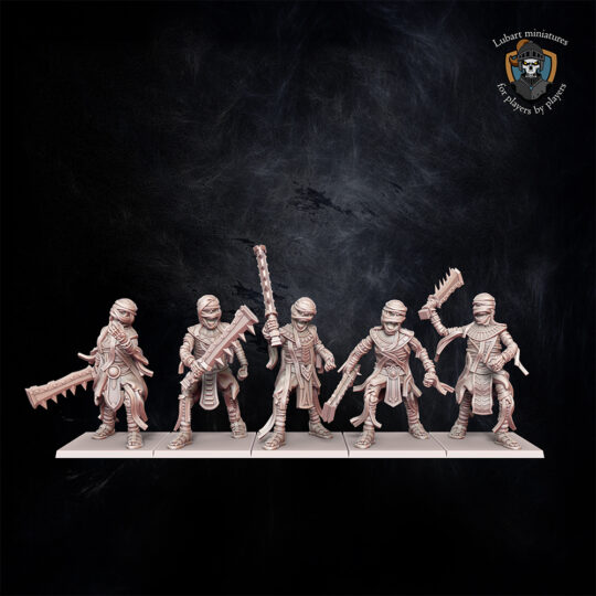 Mummies guard. Miniatures for the Undying Dynasties army.
