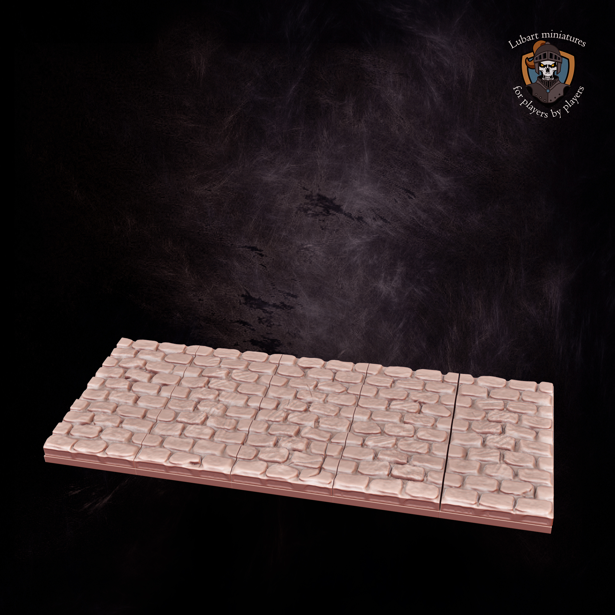 Bases for wargames 25х50 (cobblestone texture)