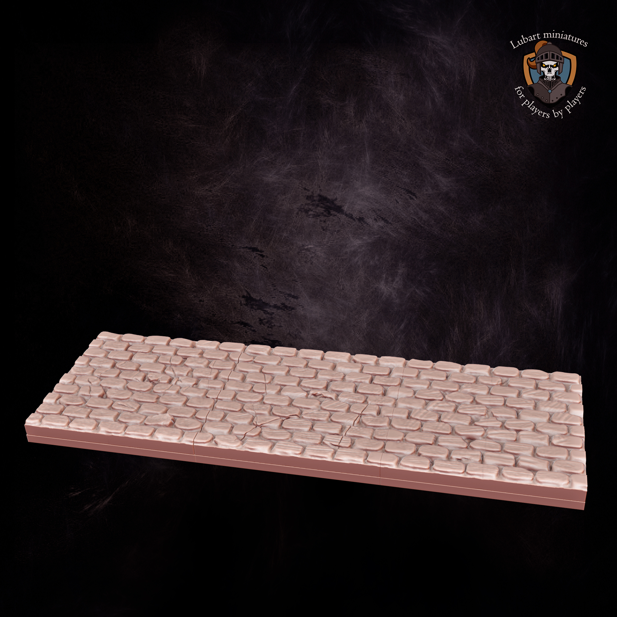 Bases for wargames 40х40 (cobblestone texture)
