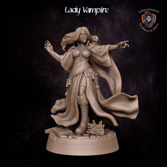 Lady Vampire. DnD miniature. Character