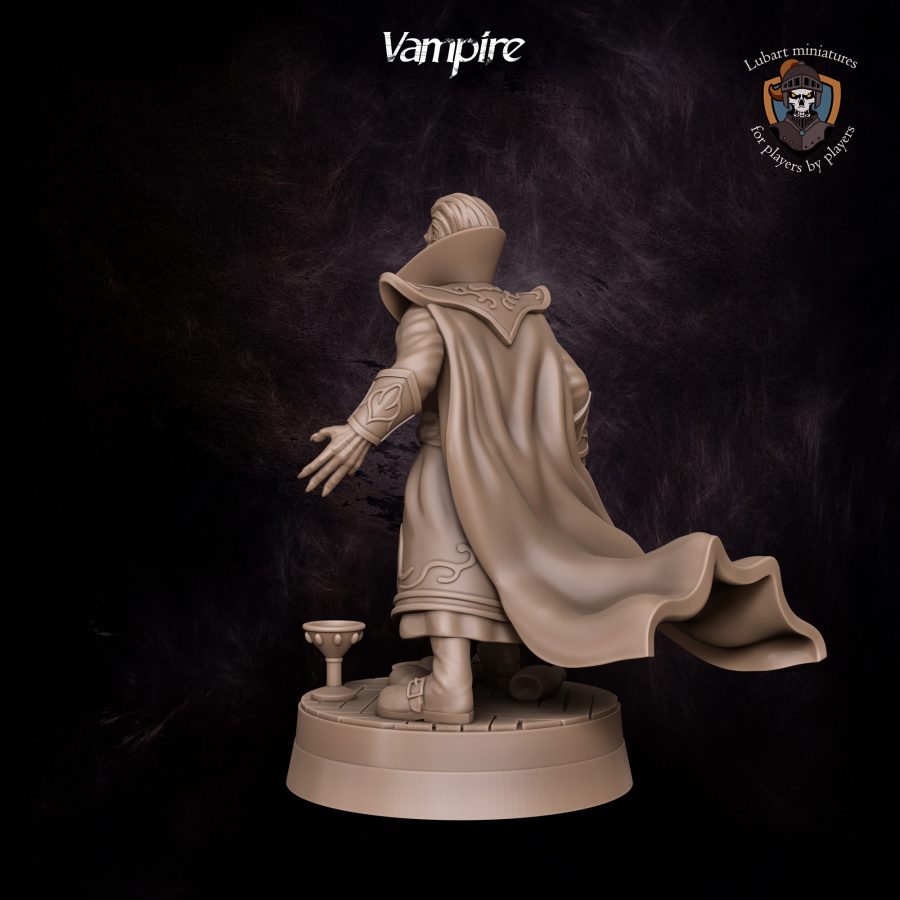 Vampire DnD miniatures 3D digital model. Character